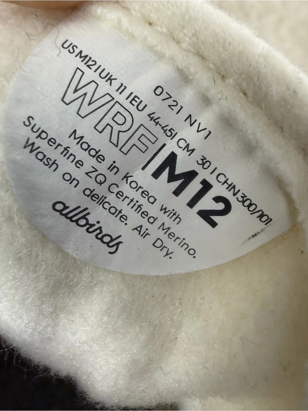 allbirds Men's Off-White Sherpa Knit Sneakers